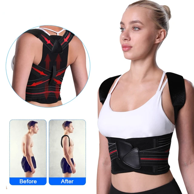 Posture Corrector Men & Women, Adjustable Upper Back Brace for Posture,  Shoulder Back Support Belt for Neck,Shoulder Pain Relief - AliExpress