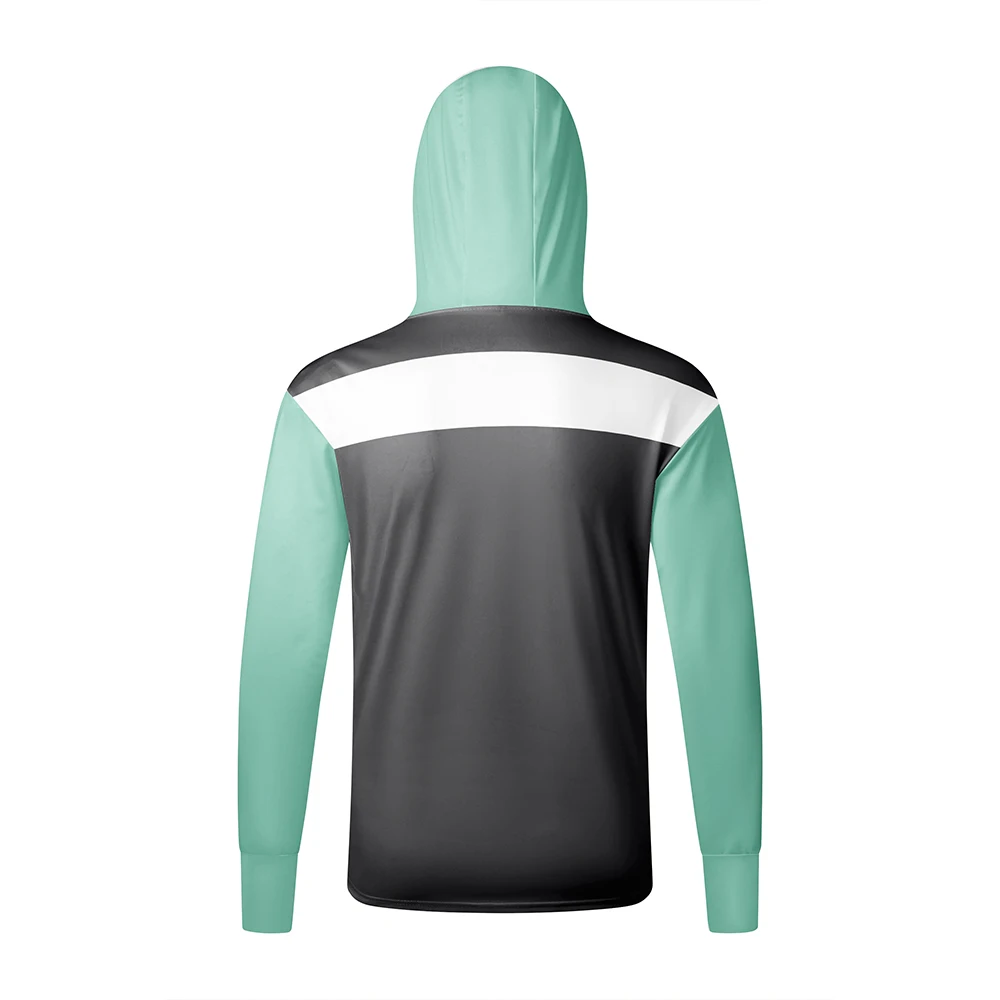 Description Picture 4 of itemMen's Sport T-shirt mask Hoodie Sportwear UPF 50+ UV Sun Protection Long Sleeve Outdoor Fishing Running Hooded Shirt