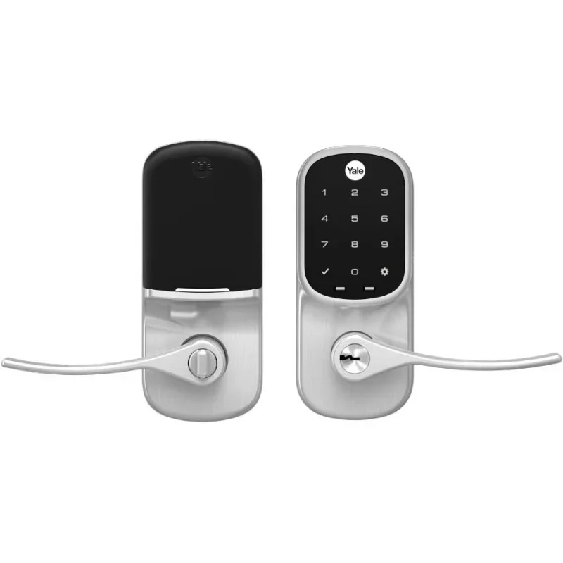 

Yale обеспечивает рычаг Z-Wave Smart с помощью доступа без ключа (для дверей без заглушки)-работает с кольцевой сигнализацией, Sma