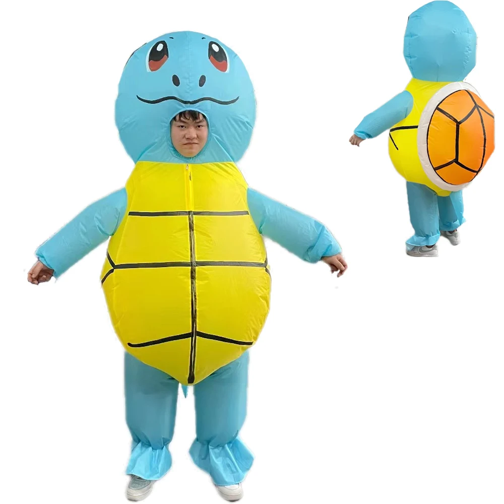 Miniso Squirtle Inflatable Cosplay Costumes Kawaii Kigurumi Turtle One Size Inflable Costume Disfraz For Adult