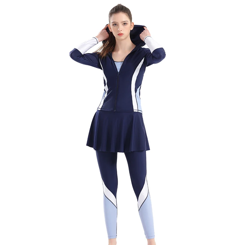 

Three Piece Conservative Swimsuit Modest Swimwear Women Burkini Femme Musulmane Full Cover Swimming Suit Beachwear