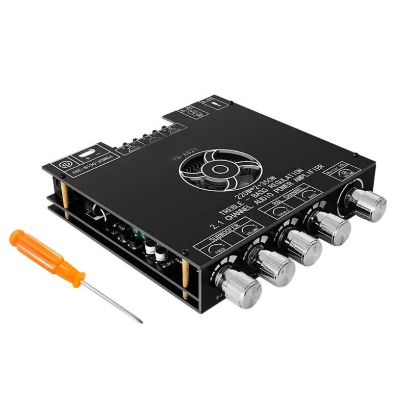 

F3MA Bluetooth-compatible 5.1 Power Amplifier, Stereo HiFi Amp 2.1 Channel 2x220W with AUX/USB Input Stereo Receiver