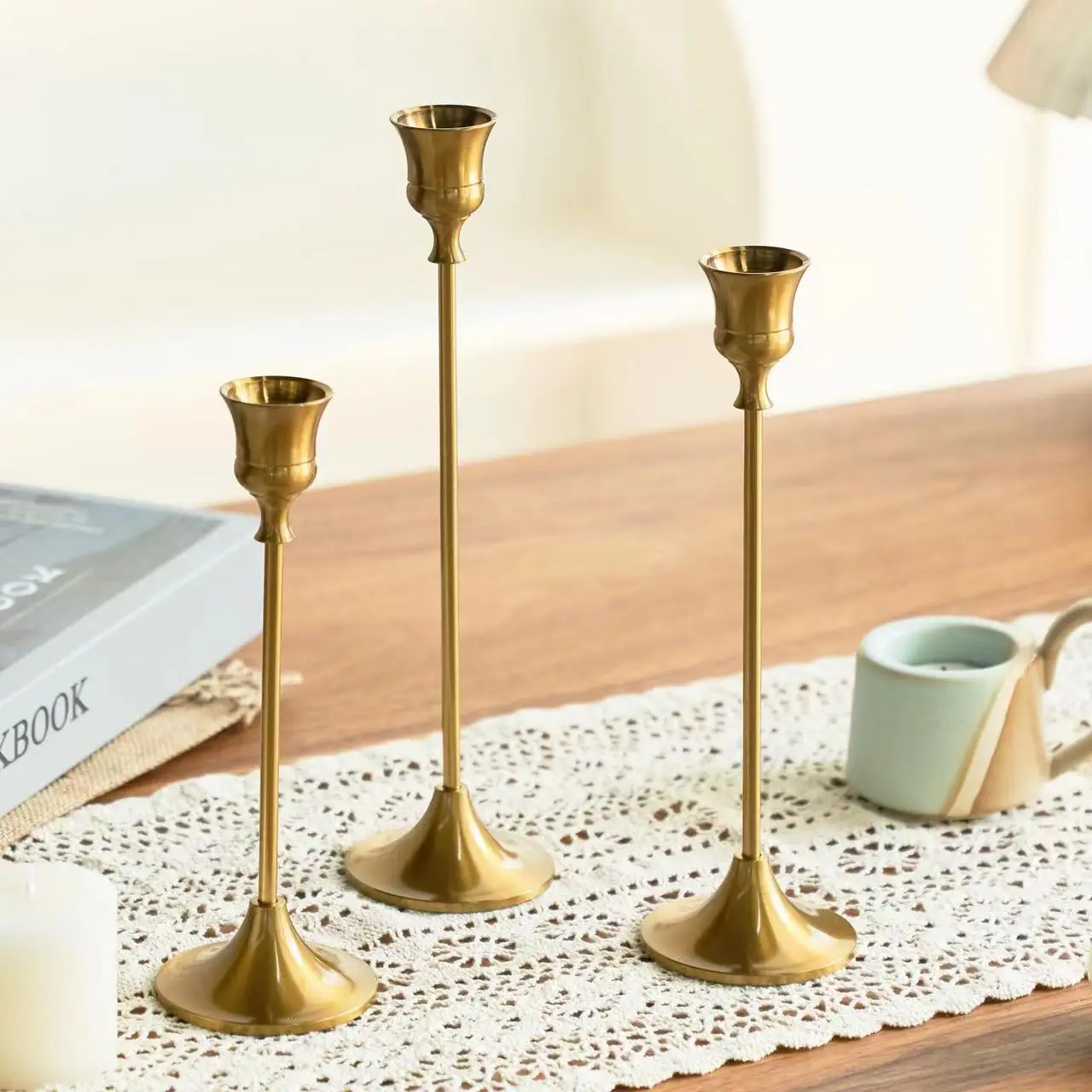 3pc Candlestick Holders Kit for Party Dinning Candle Holders
