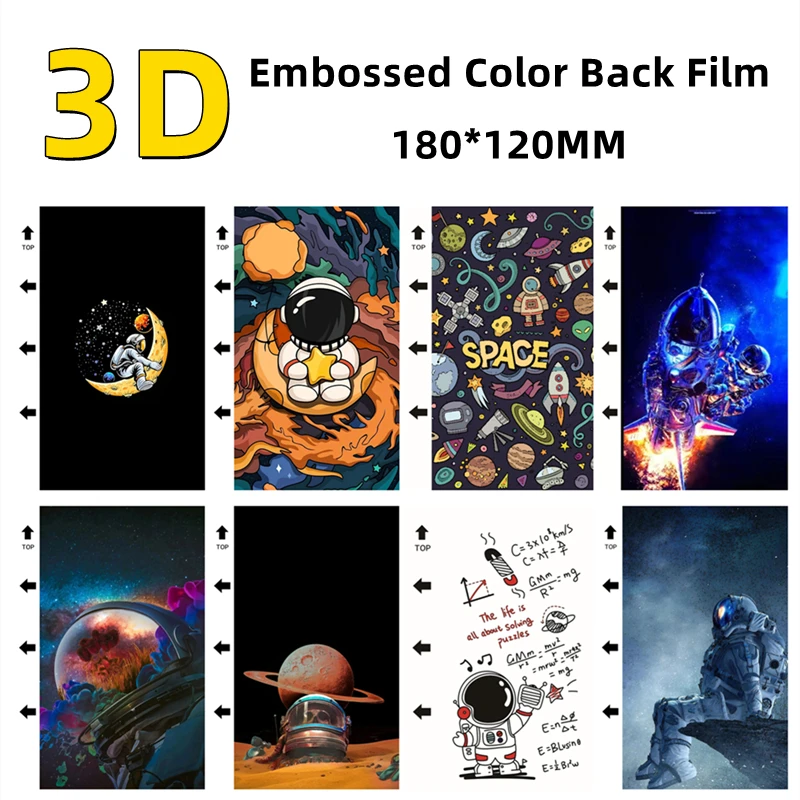 

10-50 шт., рельефные 3D-наклейки на заднюю крышку телефона