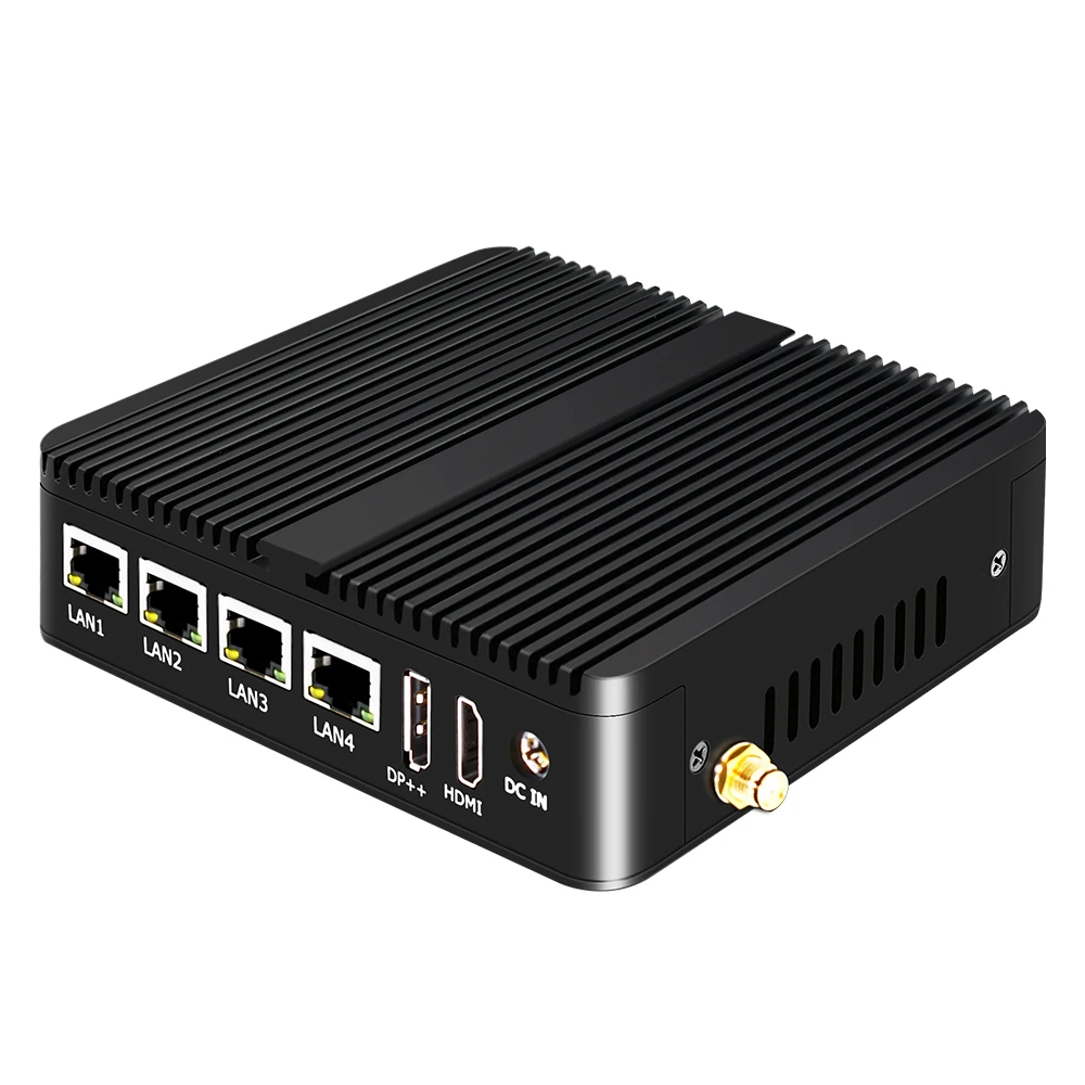 12th Gen 2.5G Firewall Router Intel N100 J6426 4x i225-V LAN 2*COM RS485 RS232 Industrial Fanless Mini PC 2x4K OPNsense Proxmox 5