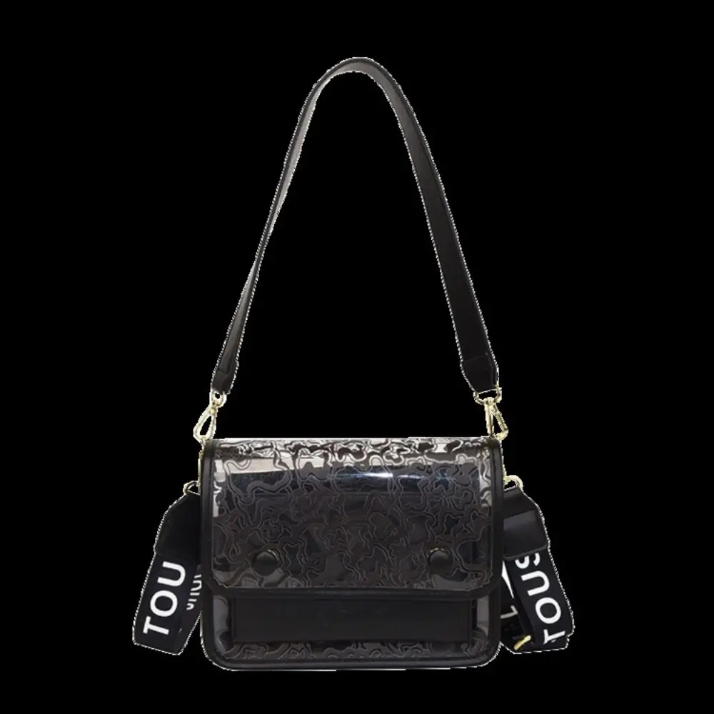 

Сумка-желе из ПВХ с принтом, однотонный вместительный саквояж на плечо с надписью на английском языке, допамин