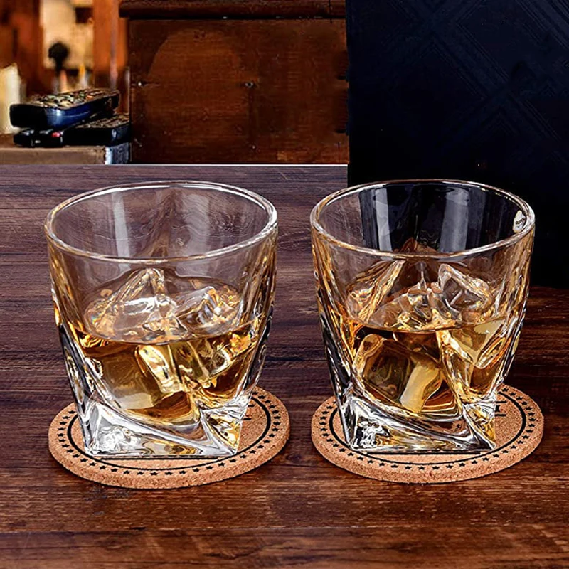 Crystal Whiskey Glass Transparent Beer Cup Spirits Glass for Home Party Bar Kitchen Restaurant Wedding Drinkware