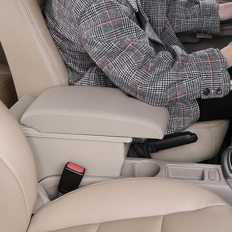 Car Armrest Box Center Console Storage Box Leather Support Interior For Ford Focus 2 mk2 center console armrest car armrest box armrest box