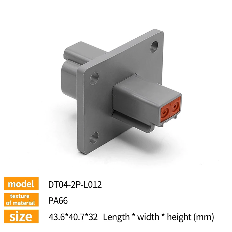 com flange fixa, DT04-6P-L012, 2 3 4