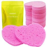 Powder puff 30-Count Compressed Facial Sponges, 100% Natural Cosmetic Spa Sponges for Facial Cleansing, Exfoliating Mask 1