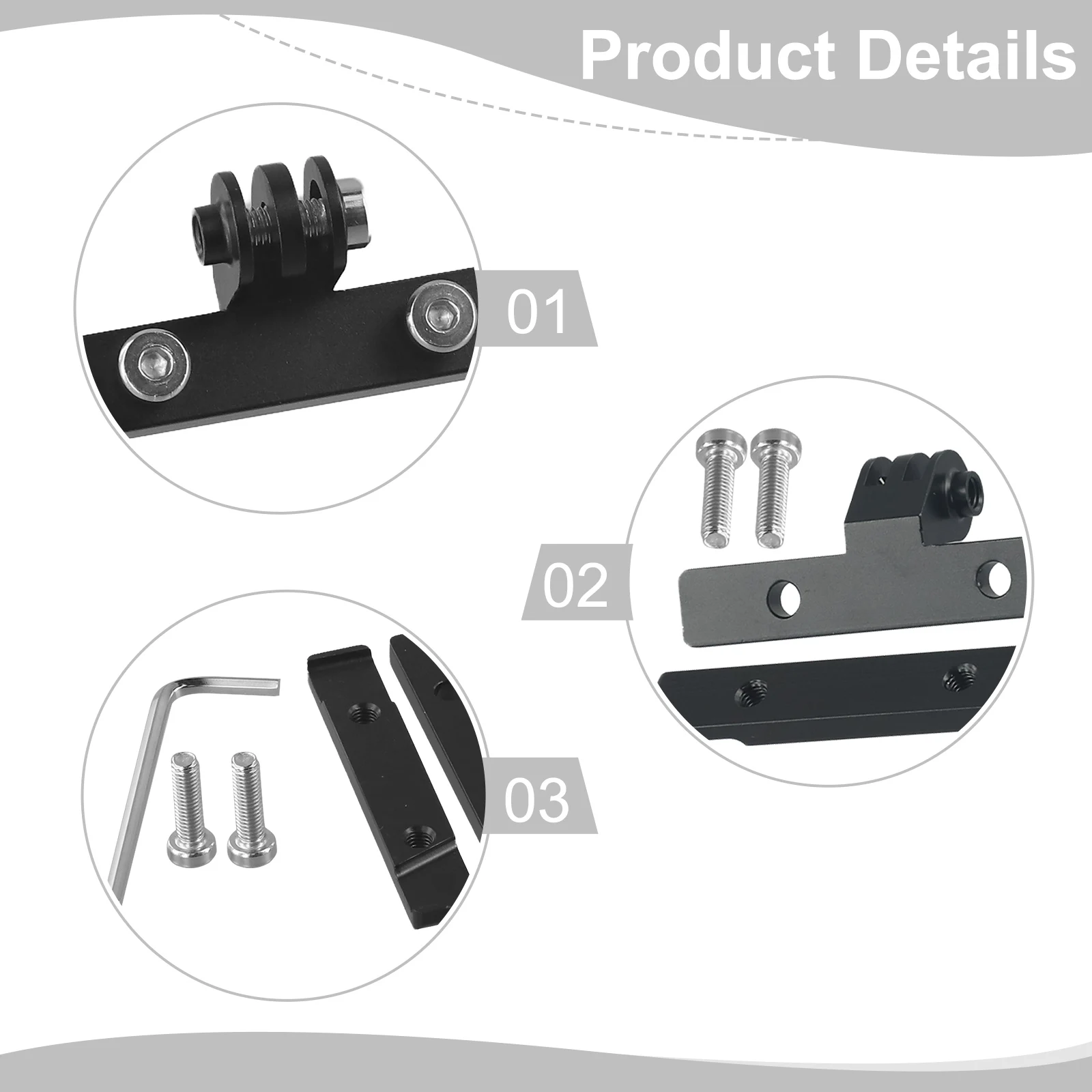 Aluminum Alloy Mount Bracket for Bike Handlebars Compatible with For GOPRO Extra Length for Neat and Convenient Carryings