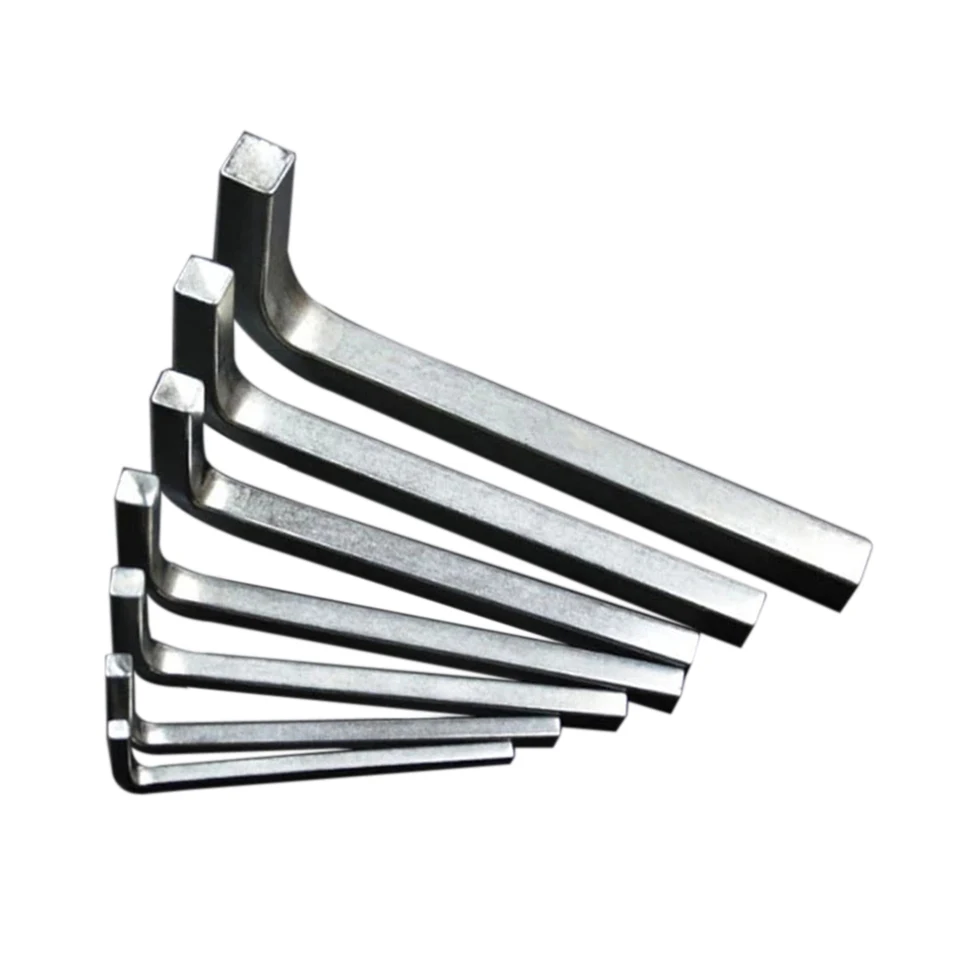 7-teiliges Vierkantschlüssel-Set – L-Form, Chrom-Vanadium-Stahl, Größen 3–10 Mm