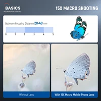 NEEWER BASICS 2 In 1 Phone Camera Lens Accessories Kit, HD 0.45x Wide Angle + 15x Macro, Lens Clip For iPhone Samsung Android - Image 3