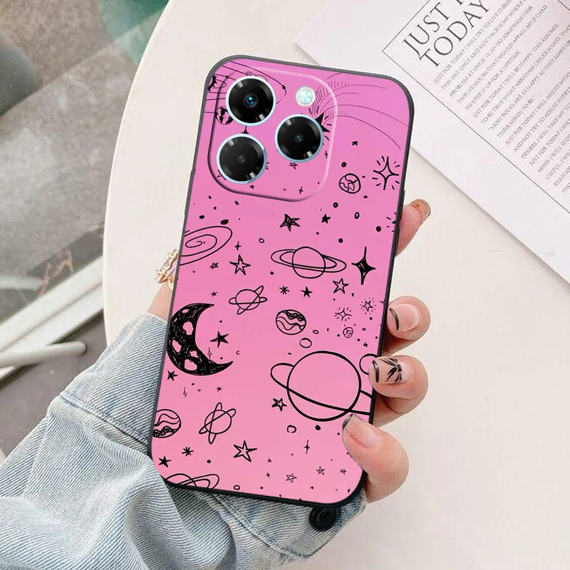 Astronaut Cartoon Silicone Phone Case - TPU Back Cover Shell & Protective Bag