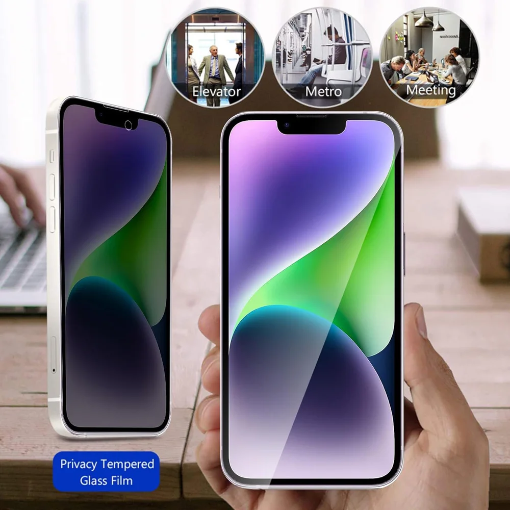 Privacy Screen Protector For iPhone 13 14 15 Pro Anti Spy Tempered Glass For iPhone 11 12 13 14 15 Pro Max Pelicula Privacidade