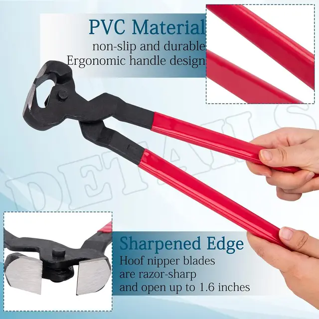 1 Pack Hoof Nipper 14" Horse Hoof Trimmers with Rubber Grip for Horses Heavy Duty Farrier Nippers Horse Equipment Equestrian 6