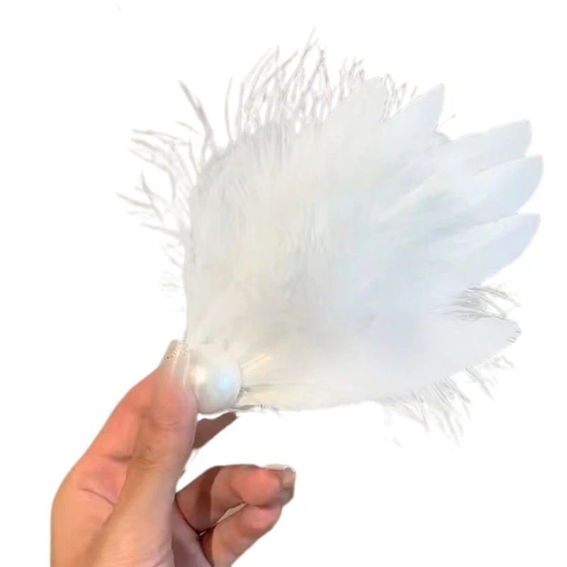 Sweet Hair Clip White Feather Shape Duckbill Hairpin Hair Clip for Ponytail Ballet Hairpins for Teenagers Children children s basketball stand toys adjustable basket ball holding basket outdoor teenagers baby s ball boys indoor