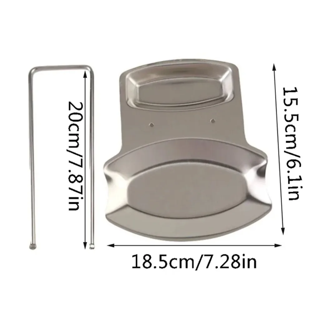 Stainless Steel Pan Pot Cover Stand Soup Spoon Holder Drain Rack Stove Organizer Storage Kitchen Accessories
