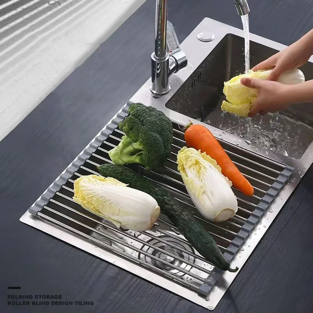 Escurridor de platos plegable multifuncional, escurridor de platos Rac,  escurridor de vajilla de plástico, accesorios de cocina - AliExpress