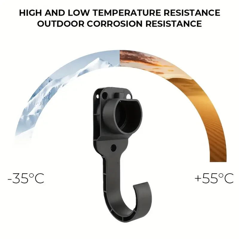 Wall Mount Bracket For Electric Car Charging EV Charger Cable Holder Universal Gun Head Socket For Type 2 Connector EU Plug