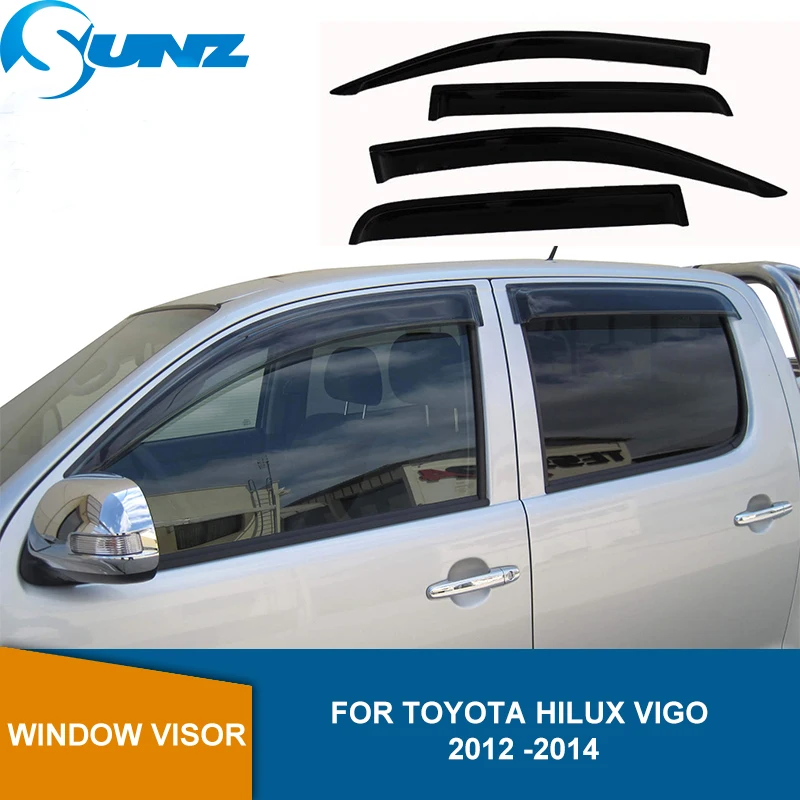 Wind Deflectors For Toyota Hilux Vigo 2012 2013 2014 Double Cab Black