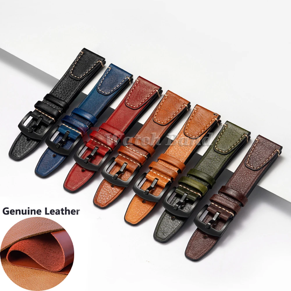 Vintage Genuine Leather Watchband - Unisex Wrist Belt Bracelet