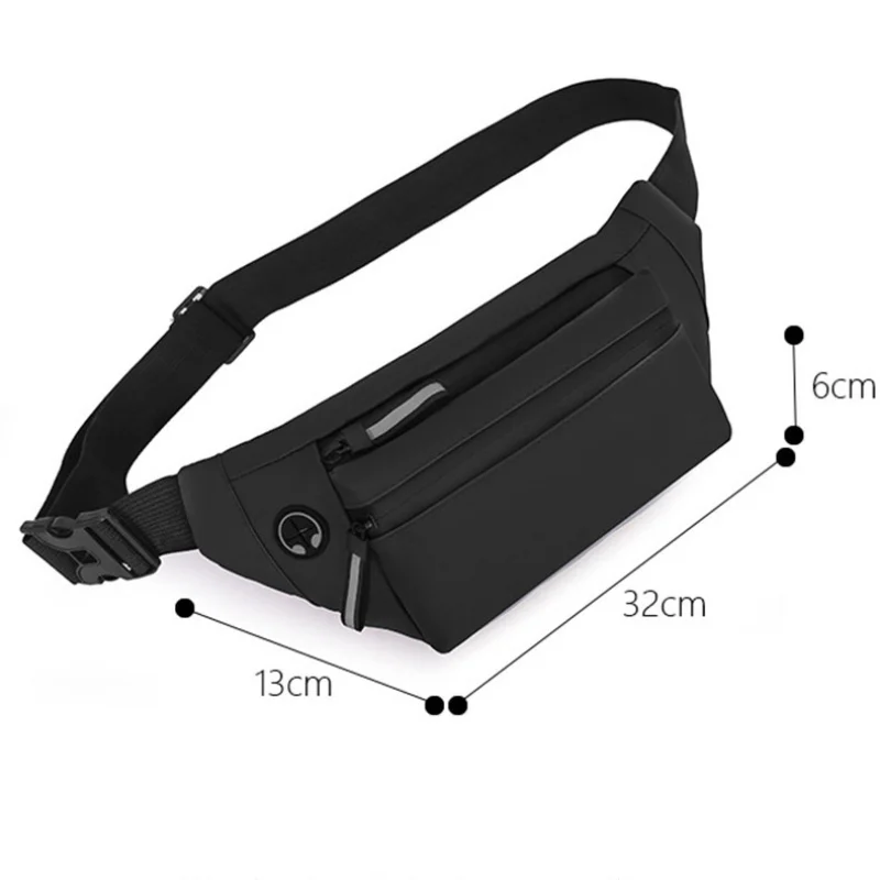 Men's waterproof multifunctional waist chest bags outdoor mobile phone bag running sports crossbody bag ground stall coin purses