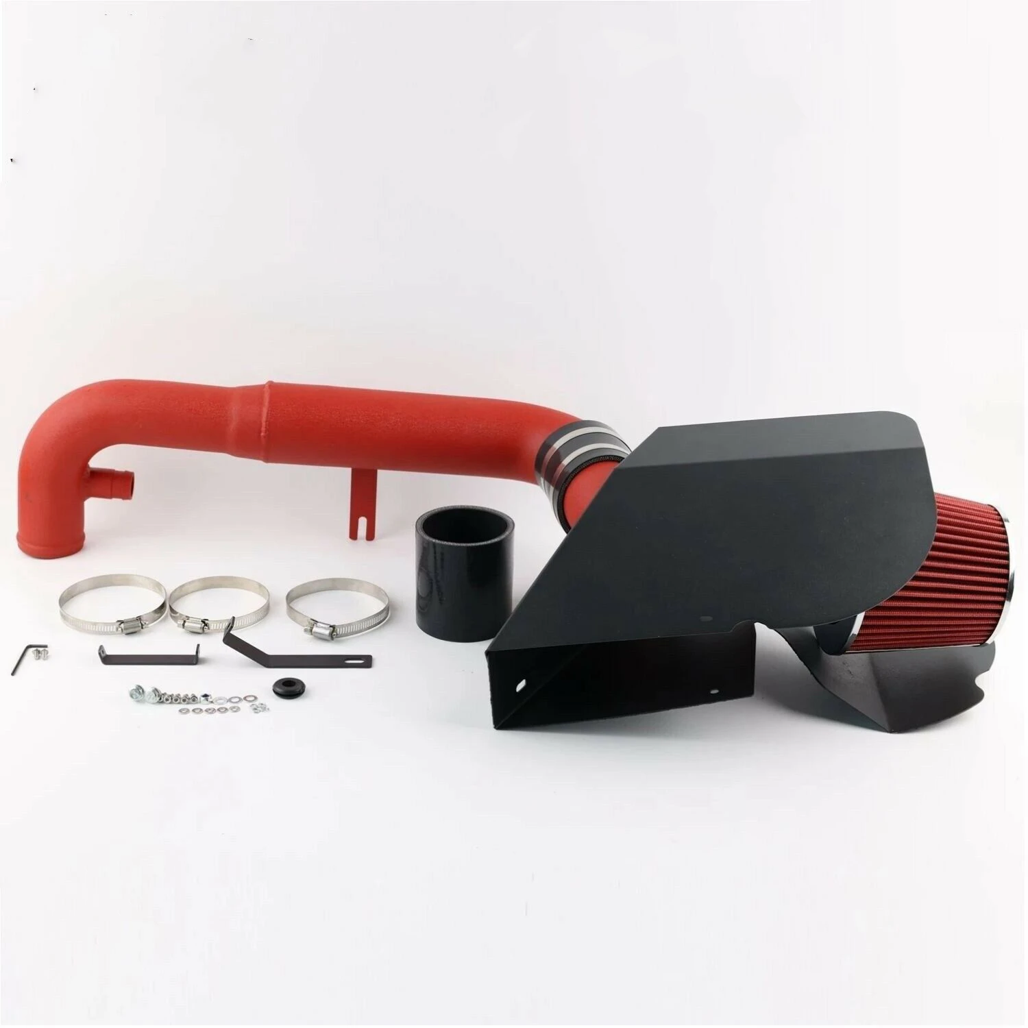 Red Cold Air Intake Kit Heat Shield Filter For Golf Gti Mk6 2.0 Tfsi