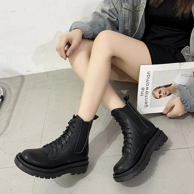42 Large Size short Boots Women's Fall 2021 New Wild Single Boots British Style Short Boots Fashionable Comfortable Short Boots