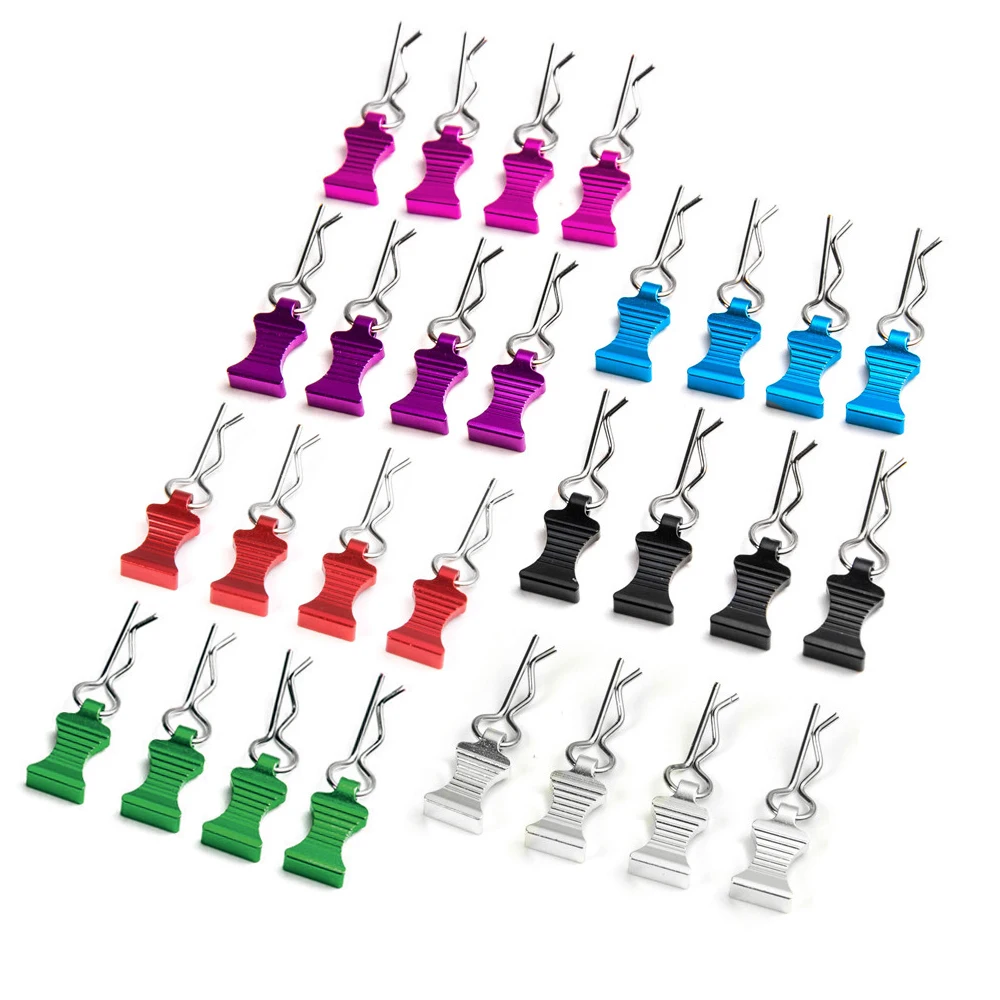 AXSPEED 4Pcs Metall R-typ Auto Shell Körper Feste Clips Pin mit Tab für 1/5 1/6 1/8 1/10 1/12 1/18 1/24 RC Auto Werkzeuge Teile – Detail 5