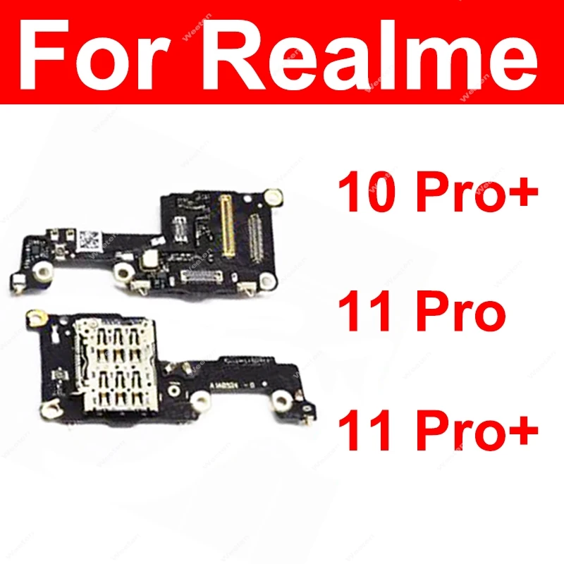 Scheda Slot Per Vassoio Per Sim Card Per Realme 10 Pro Plus 11 Pro Plus Supporto Per Scheda Sim Slot Board Flex Cable Connector Parts