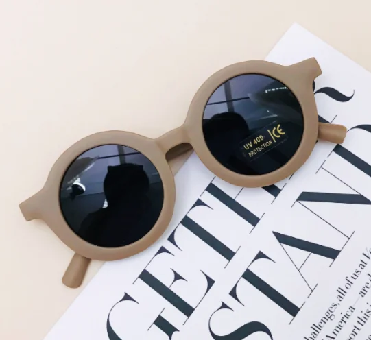 Holiday Party Decoration Children's Sunglasses Glasses Retro Solid Eyeglass For Kids Ultraviolet-proof Round Convenience Glasses