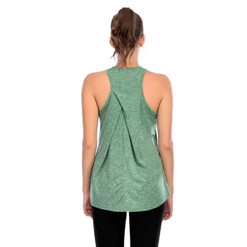 1PC Gym Top Yoga Shirt Fitness Sport Women Clothing Elastic Breathable Pilates Long Sleeveless Tops New 4