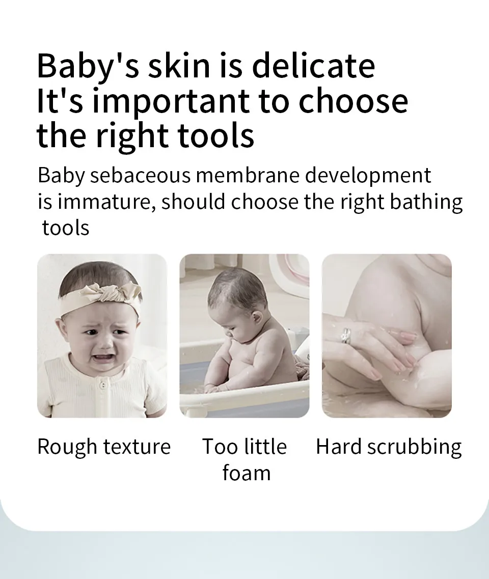 Description Picture 3 of itemAIBEDILA Baby Duck Shape Bath Sponge Infant Shower Environmental friendly Cotton Scrub Body Bath Brushes Spa Sponge Cleaning