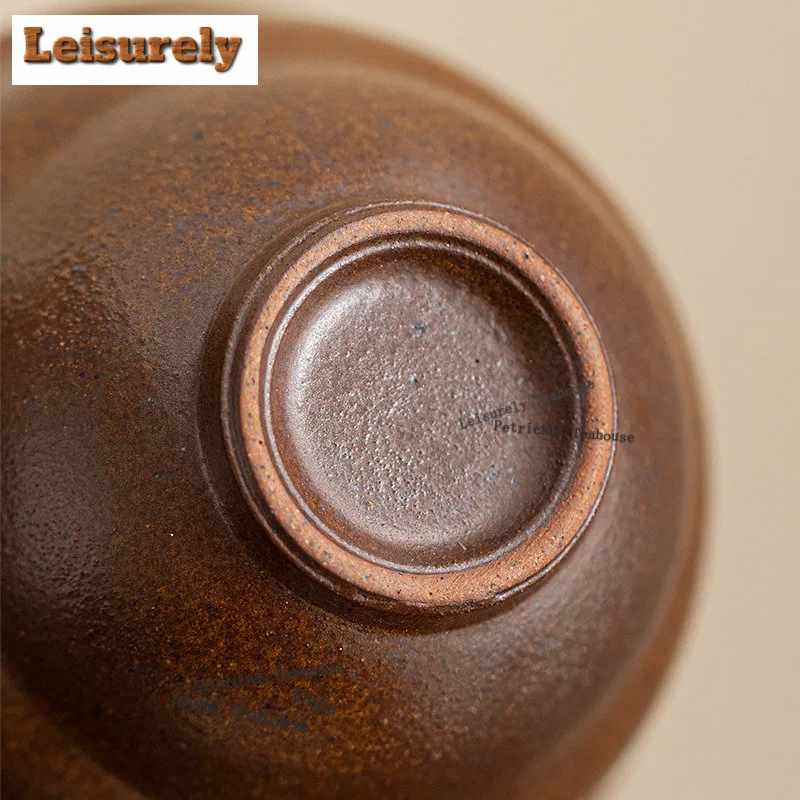 Sauce Glaze Gourd Teacup Zen Tea Bowl Single Cups Tea-tasting Meditation Cup Chazhan Master Cups Chinese Tea Set Ornaments Gift