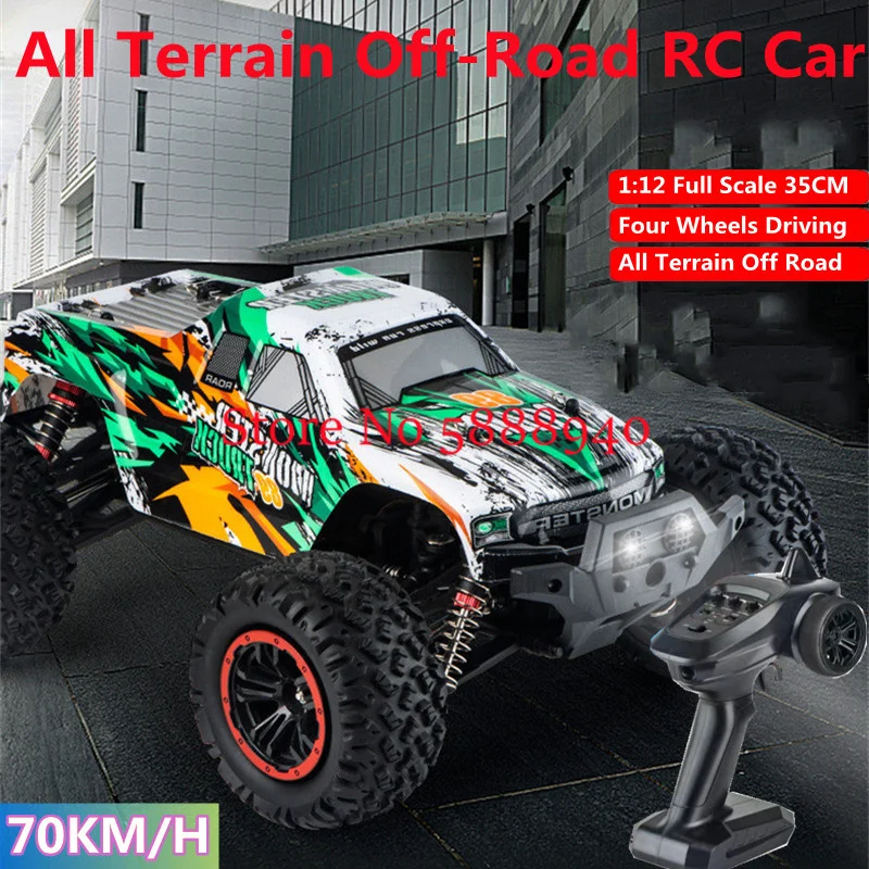 

1:12 70KM/H 4WD All Terrain Off-Road Shock-Absorbing RC Truck 2.4G 4 Wheel Independent Suspension Remote Control Truck Car Model