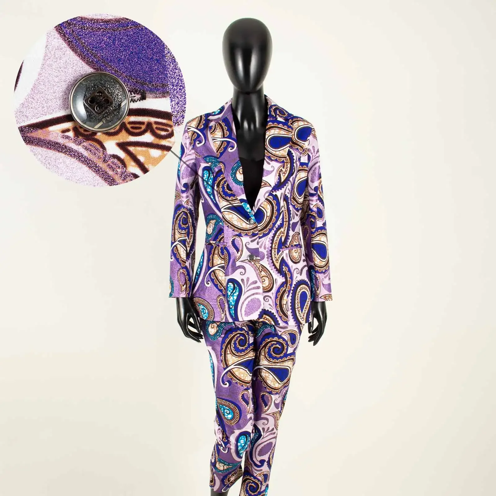 African Suit for Women Dashiki Coats and Print Pants Piece Set