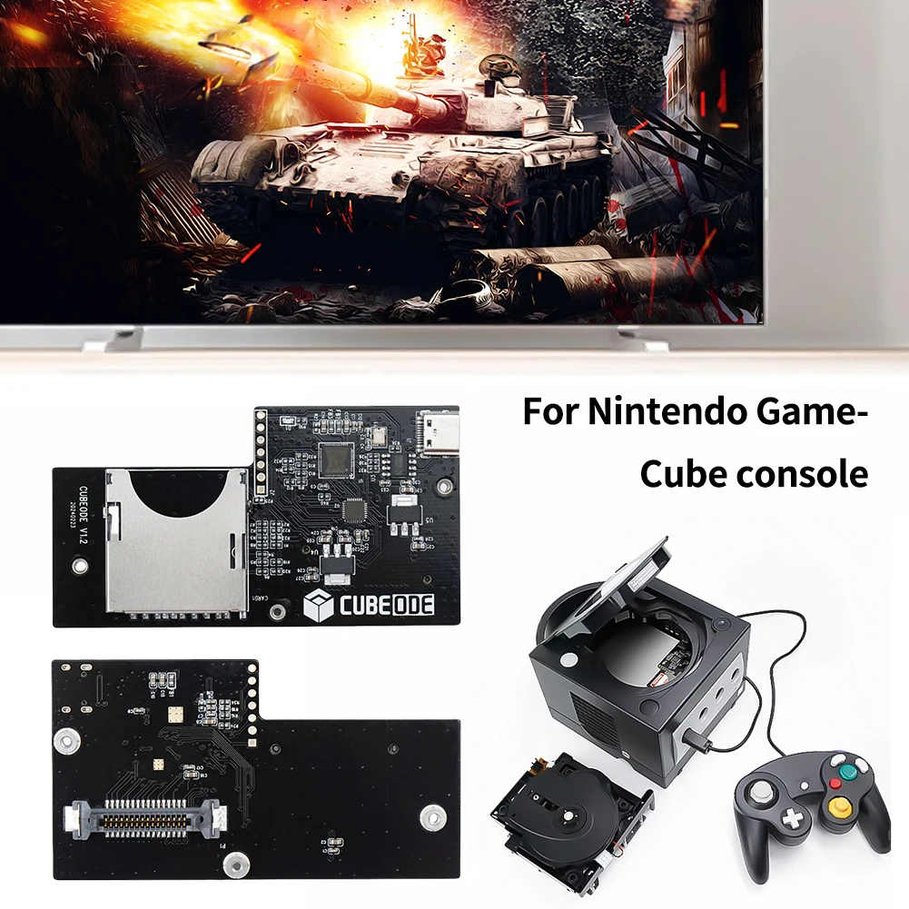 CUBEODE V1.2 Optical Drive Emulator Upgraded Replace Original DVD Drive Optical Drive Emulator for NGC GameCube DOL-001&DOL-101