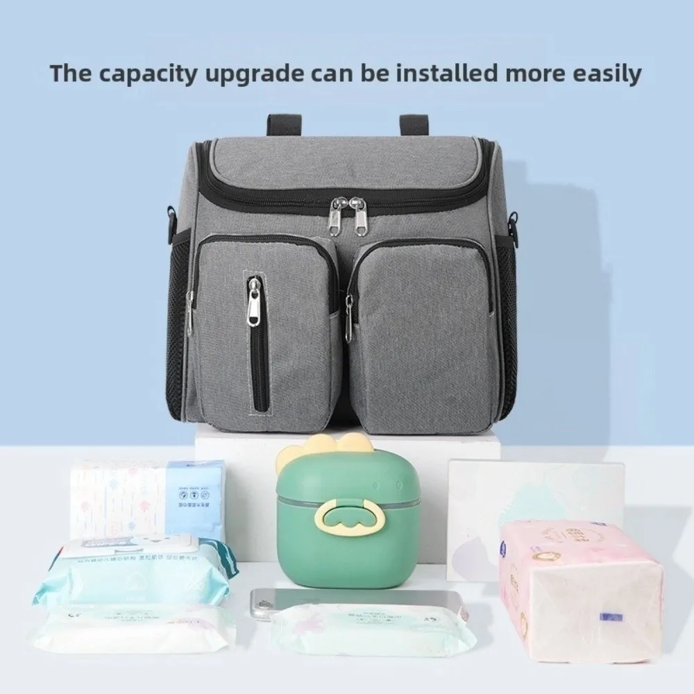 Waterproof Mommy Shoulder Bag Oxford Cloth Multi-Pocket Stroller Storage Hanging Bag Large Capacity Multifunctional