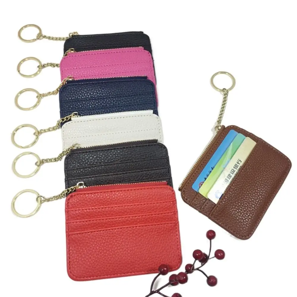 

Mini Simple ID Card PU Leather Classic For Men Money Bag Women Coin Purse Purse Wallets Korean Card Holder