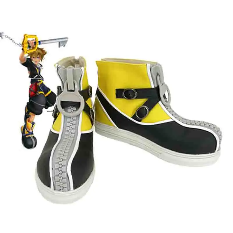 

Kingdom Hearts 2 Sora Cosplay Shoes PU Leather Anime Cosplay Boots Halloween Party Women Men Shoes