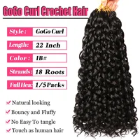 GoGo Curl Crochet cheveux pour femmes noires courte plage Curl bohème Crochet tresses naturel noir vague profonde cheveux synthétiques 2