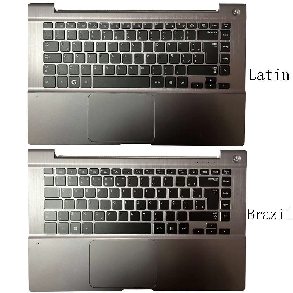 Teclado Latino Brasil para Samsung Np700z4a Np700z4ah Np700z4b 700z4a 700z4b 700z4c com Capa Superior Palmrest Ba7503358k Novo