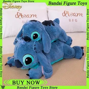 Gigante 100 centimetri Disney Stitch Peluche Ripiene Bambola Blu Kawaii Animale Del Fumetto Divano Dormire Morbido Cuscino Giocattoli Per Bambini Ragazze Regalo Di Compleanno
