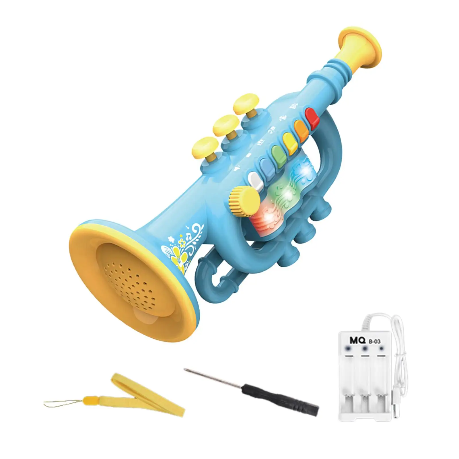 Trompette pour enfants, jouet éducatif Musical, Instruments à vent,  trompette en or avec 4 touches colorées pour enfants - AliExpress