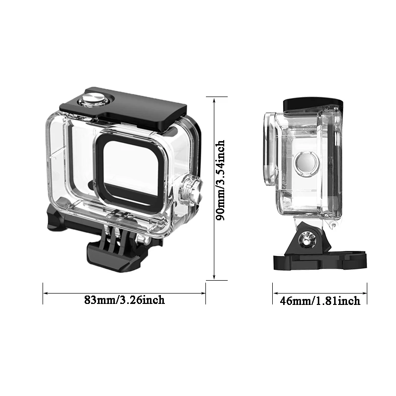 Étui étanche 60M pour GoPro Hero 11 10 9 - Coque de plongée