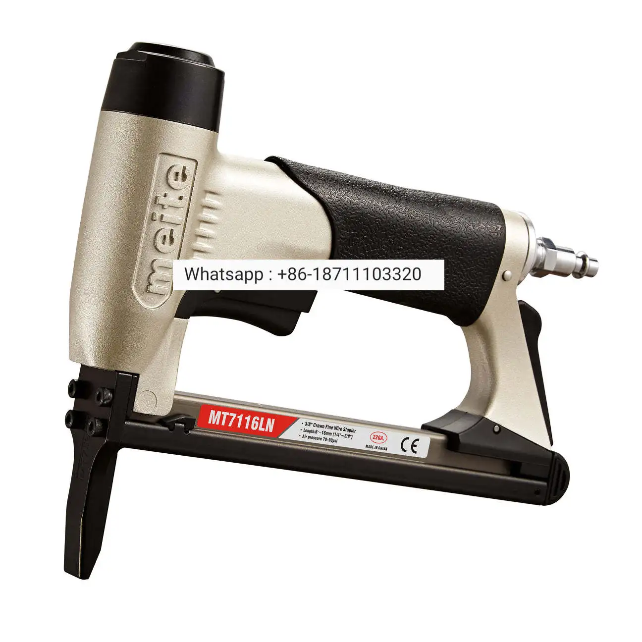 

Meite Pneumatic Fine Wire Stapler - Staple Guns Long Nose MT8016L