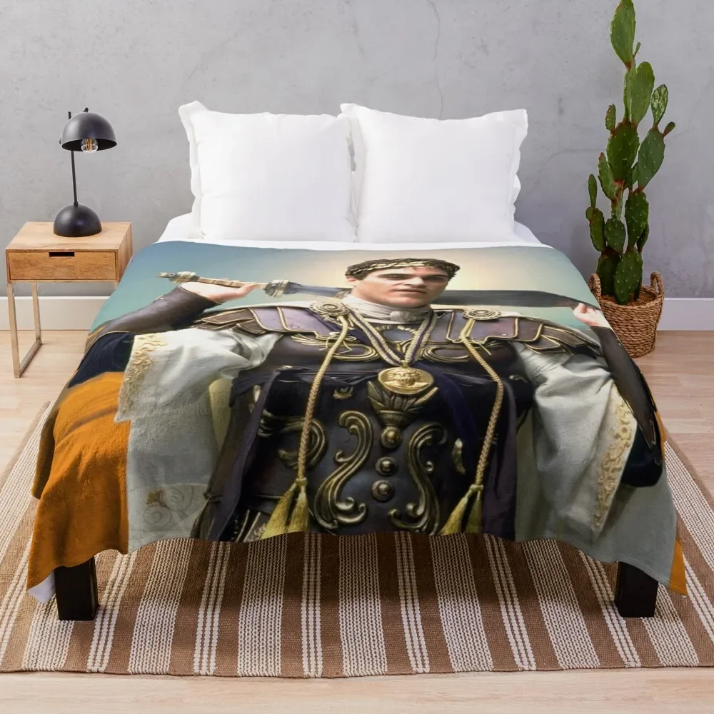 Joaquin Phoenix - Gladiator 2 Throw Blanket anime decorative Blankets