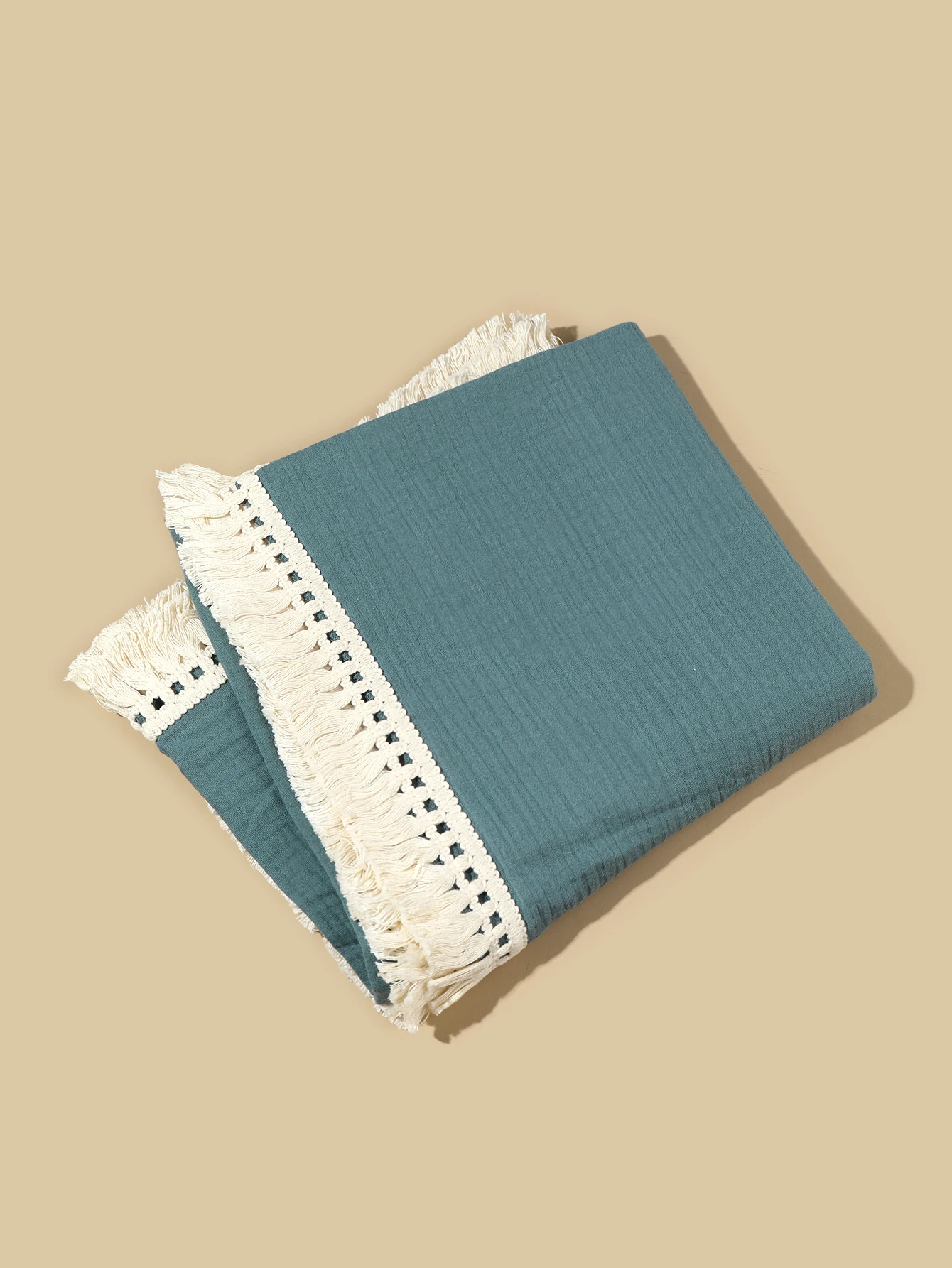 Newborn Baby Cotton Muslin Swaddle Blankets Tassel Receiving Blanket New Born Swaddle Wrap Infant Sleeping Quilt Bed Cover 4