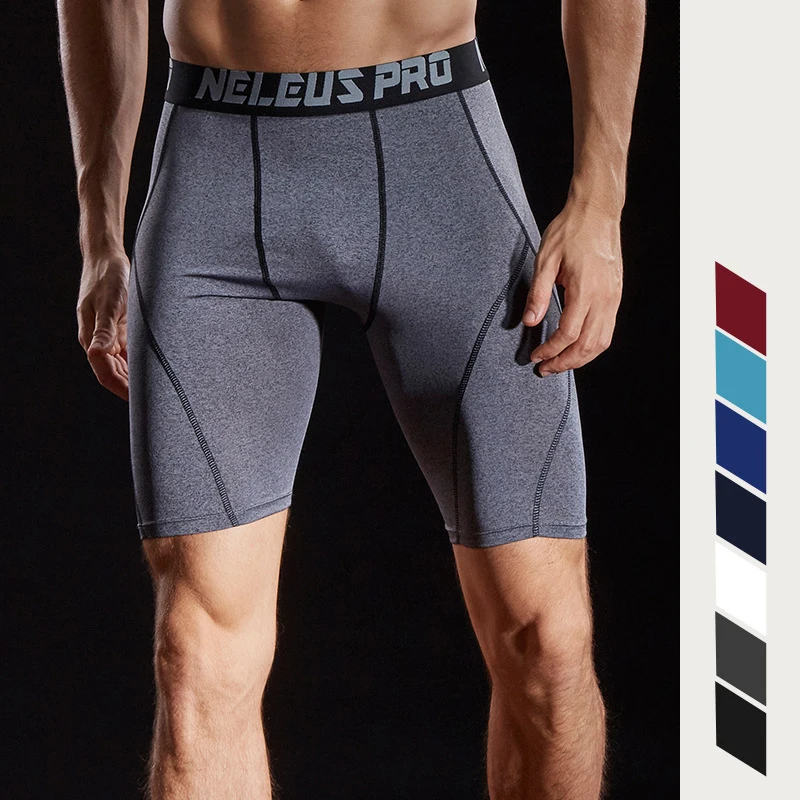 

Skinny Gym Shorts Men's Compressed Tights Running Jerseys Fitness Training Underwear Quick Dry Leggings Workout Jogging Bottoms